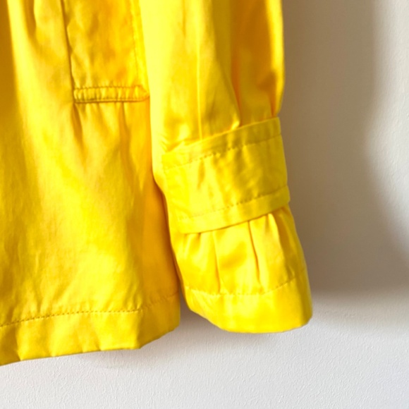 1980’s Vintage Bright Neon Yellow Jacket Size Small Cotton Polyester, Big Button - Picture 6 of 8